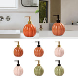 Maxbell Halloween Pumpkin Soap Dispenser Hand Lotion Bottle for Countertop Dorm Home Orange and Gold