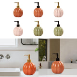 Maxbell Halloween Pumpkin Soap Dispenser Hand Lotion Bottle for Countertop Dorm Home Orange and Gold