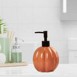 Maxbell Halloween Pumpkin Soap Dispenser Hand Lotion Bottle for Countertop Dorm Home Orange and Black