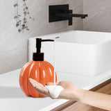 Maxbell Halloween Pumpkin Soap Dispenser Hand Lotion Bottle for Countertop Dorm Home Orange and Black