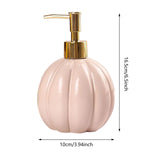 Maxbell Halloween Pumpkin Soap Dispenser Hand Lotion Bottle for Countertop Dorm Home Pink and Gold