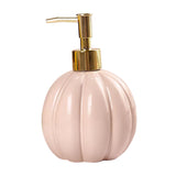 Maxbell Halloween Pumpkin Soap Dispenser Hand Lotion Bottle for Countertop Dorm Home Pink and Gold