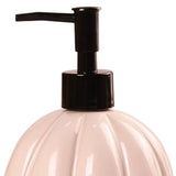 Maxbell Halloween Pumpkin Soap Dispenser Hand Lotion Bottle for Countertop Dorm Home Pink and Black