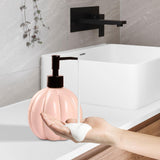 Maxbell Halloween Pumpkin Soap Dispenser Hand Lotion Bottle for Countertop Dorm Home Pink and Black