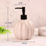 Maxbell Halloween Pumpkin Soap Dispenser Hand Lotion Bottle for Countertop Dorm Home Pink and Black