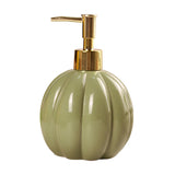 Maxbell Halloween Pumpkin Soap Dispenser Hand Lotion Bottle for Countertop Dorm Home Green Gold