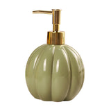 Maxbell Halloween Pumpkin Soap Dispenser Hand Lotion Bottle for Countertop Dorm Home Green Gold