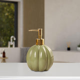 Maxbell Halloween Pumpkin Soap Dispenser Hand Lotion Bottle for Countertop Dorm Home Green Gold