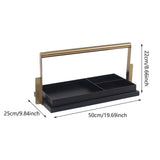 Maxbell Metal Compartment Organizer Tray Napkin Box Decorative for Party Living Room