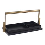 Maxbell Metal Compartment Organizer Tray Napkin Box Decorative for Party Living Room