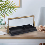 Maxbell Metal Compartment Organizer Tray Napkin Box Decorative for Party Living Room