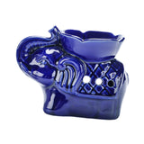 Maxbell Essential Oil Burner Pottery Handmade Tea Light Holder for Office Tabletop SPA Blue