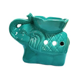 Maxbell Essential Oil Burner Pottery Handmade Tea Light Holder for Office Tabletop SPA Green