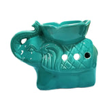 Maxbell Essential Oil Burner Pottery Handmade Tea Light Holder for Office Tabletop SPA Green