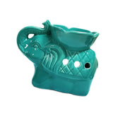 Maxbell Essential Oil Burner Pottery Handmade Tea Light Holder for Office Tabletop SPA Green