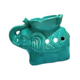 Maxbell Essential Oil Burner Pottery Handmade Tea Light Holder for Office Tabletop SPA Green