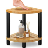 Maxbell Shower Foot Rest Bathroom Nonslip Shoe Stool for Farmhouse Kitchen Apartment