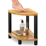 Maxbell Shower Foot Rest Bathroom Nonslip Shoe Stool for Farmhouse Kitchen Apartment