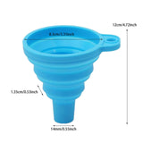 Maxbell Silicone Foldable Funnel Household Liquid Funnel for Transferring Fluid Milk Blue