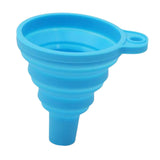 Maxbell Silicone Foldable Funnel Household Liquid Funnel for Transferring Fluid Milk Blue