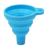 Maxbell Silicone Foldable Funnel Household Liquid Funnel for Transferring Fluid Milk Blue