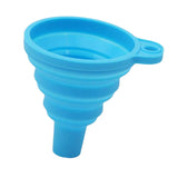 Maxbell Silicone Foldable Funnel Household Liquid Funnel for Transferring Fluid Milk Blue