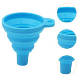 Maxbell Silicone Foldable Funnel Household Liquid Funnel for Transferring Fluid Milk Blue