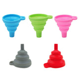 Maxbell Silicone Foldable Funnel Household Liquid Funnel for Transferring Fluid Milk Blue