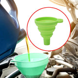 Maxbell Silicone Foldable Funnel Household Liquid Funnel for Transferring Fluid Milk Green
