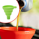 Maxbell Silicone Foldable Funnel Household Liquid Funnel for Transferring Fluid Milk Green