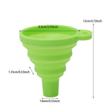 Maxbell Silicone Foldable Funnel Household Liquid Funnel for Transferring Fluid Milk Green