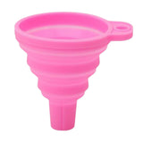 Maxbell Silicone Foldable Funnel Household Liquid Funnel for Transferring Fluid Milk Pink