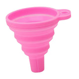 Maxbell Silicone Foldable Funnel Household Liquid Funnel for Transferring Fluid Milk Pink