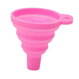 Maxbell Silicone Foldable Funnel Household Liquid Funnel for Transferring Fluid Milk Pink