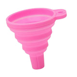 Maxbell Silicone Foldable Funnel Household Liquid Funnel for Transferring Fluid Milk Pink