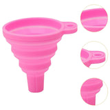 Maxbell Silicone Foldable Funnel Household Liquid Funnel for Transferring Fluid Milk Pink
