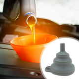 Maxbell Silicone Foldable Funnel Household Liquid Funnel for Transferring Fluid Milk Gray