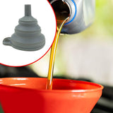 Maxbell Silicone Foldable Funnel Household Liquid Funnel for Transferring Fluid Milk Gray