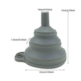 Maxbell Silicone Foldable Funnel Household Liquid Funnel for Transferring Fluid Milk Gray