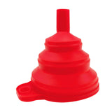 Maxbell Silicone Foldable Funnel Household Liquid Funnel for Transferring Fluid Milk Red