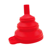 Maxbell Silicone Foldable Funnel Household Liquid Funnel for Transferring Fluid Milk Red