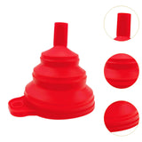 Maxbell Silicone Foldable Funnel Household Liquid Funnel for Transferring Fluid Milk Red