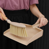 Maxbell Broom and Dustpan Set with Wooden Handle for Farmhouse Household Living Room A