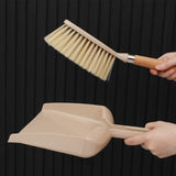 Maxbell Broom and Dustpan Set with Wooden Handle for Farmhouse Household Living Room A