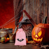 Maxbell Halloween Burlap Gift Bags with Drawstring for Wedding Birthday Thanksgiving Style B