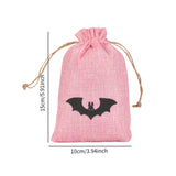 Maxbell Halloween Burlap Gift Bags with Drawstring for Wedding Birthday Thanksgiving Style B