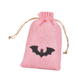 Maxbell Halloween Burlap Gift Bags with Drawstring for Wedding Birthday Thanksgiving Style B