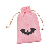 Maxbell Halloween Burlap Gift Bags with Drawstring for Wedding Birthday Thanksgiving Style B