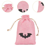 Maxbell Halloween Burlap Gift Bags with Drawstring for Wedding Birthday Thanksgiving Style B