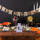 Maxbell Halloween Burlap Gift Bags with Drawstring for Wedding Birthday Thanksgiving Style C